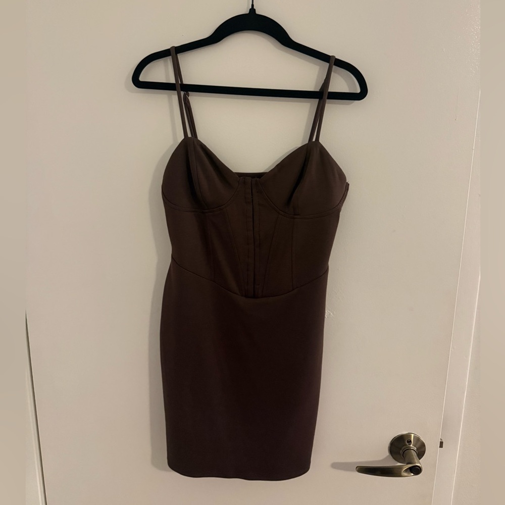 Fable Women's Sleeveless Corset Mini Knit Bodycon Dress